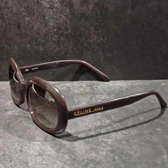 CELINE Oversized Oval Sunglasses Vintage 57/20/140 W/COA GUC - Picture 3 of 6